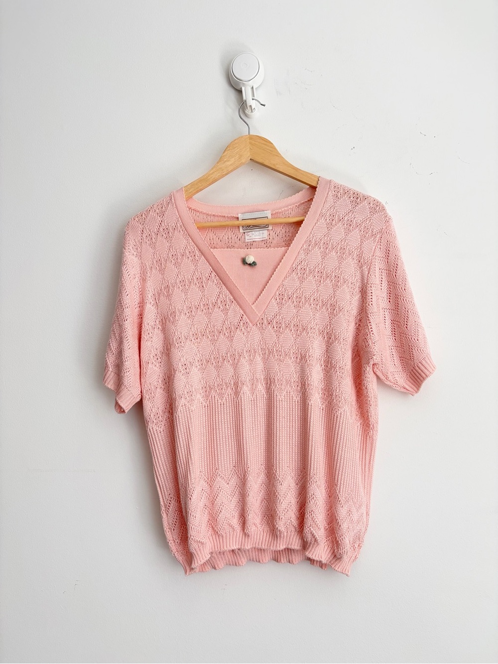 Vintage Tradition Rosebud Hand Crochet Sweater Coquette Twee 14